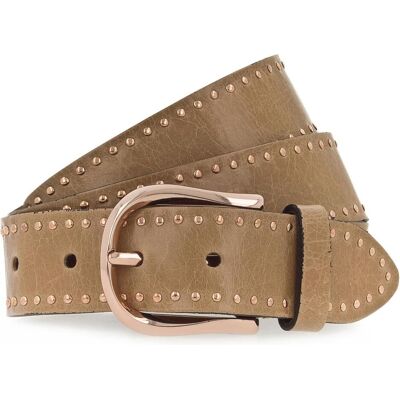 B.Belt, Damen, Gürtel, Nietengürtel Leder, Braun, (105) B.Belt, Damen, Gürtel, Nietengürtel Leder, Braun, (105)