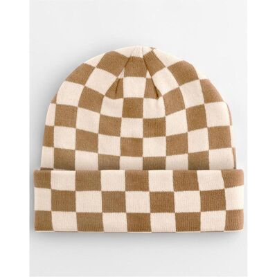 Beechfield, Unisex, Mütze, Checkerboard Beanie, Mehrfarbig, Braun, Beige, (One Size) Beechfield, Unisex, Mütze, Checkerboard Beanie, Mehrfarbig, Braun, Beige, (One Size)