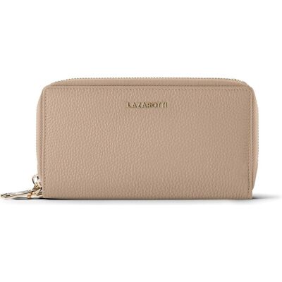 Lazarotti, Damen, Portemonnaie, Bologna Leather Geldbörse RFID Schutz Leder 20 cm, Beige Lazarotti, Damen, Portemonnaie, Bologna Leather Geldbörse RFID Schutz Leder 20 cm, Beige