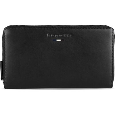 Bugatti Damen, Portemonnaie, Romeo Ladies Long Zip Wallet, Schwarz Bugatti Damen, Portemonnaie, Romeo Ladies Long Zip Wallet, Schwarz