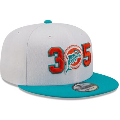 New Era, Herren, Cap, 9Fifty Retro Miami Dolphins 305, Grau New Era, Herren, Cap, 9Fifty Retro Miami Dolphins 305, Grau