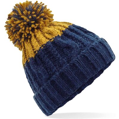 Beechfield, Unisex, Mütze, Apres Beanie, Gelb, Blau, (One Size) Beechfield, Unisex, Mütze, Apres Beanie, Gelb, Blau, (One Size)