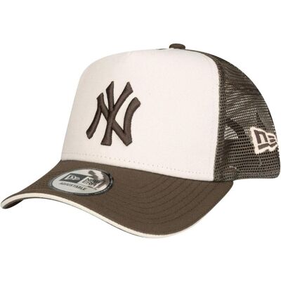 New Era, Herren, Cap, A-Frame Trucker Cap - New York Yankees beige walnut, Beige, Braun New Era, Herren, Cap, A-Frame Trucker Cap - New York Yankees beige walnut, Beige, Braun
