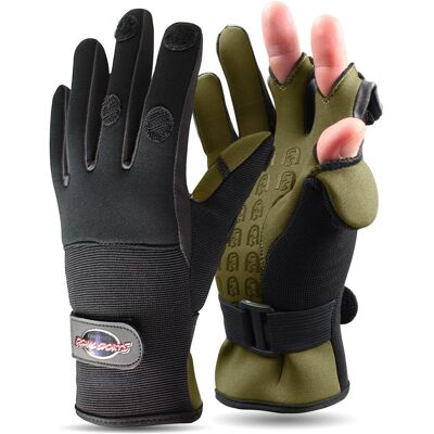 Normani, Herren, Handschuhe, Neopren-Anglerhandschuhe Catcher - 515, Grün, Schwarz, (XL) Normani, Herren, Handschuhe, Neopren-Anglerhandschuhe Catcher - 515, Grün, Schwarz, (XL)
