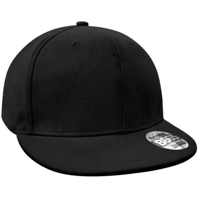 Beechfield, Unisex, Cap, Pro-Stretch Flat Peak Cap, Schwarz, (One Size) Beechfield, Unisex, Cap, Pro-Stretch Flat Peak Cap, Schwarz, (One Size)