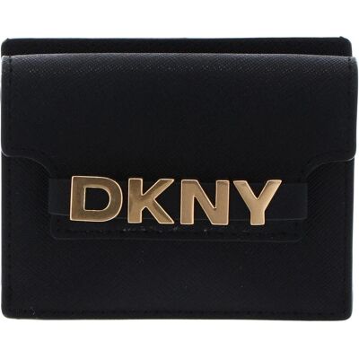 DKNY, Damen, Portemonnaie, Avril Card Case, Gold, Schwarz DKNY, Damen, Portemonnaie, Avril Card Case, Gold, Schwarz
