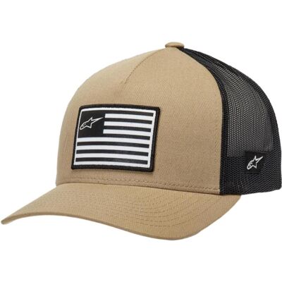 Alpinestars, Herren, Cap, Hat 24 Flag Snapback, Beige, Schwarz, (One Size) Alpinestars, Herren, Cap, Hat 24 Flag Snapback, Beige, Schwarz, (One Size)