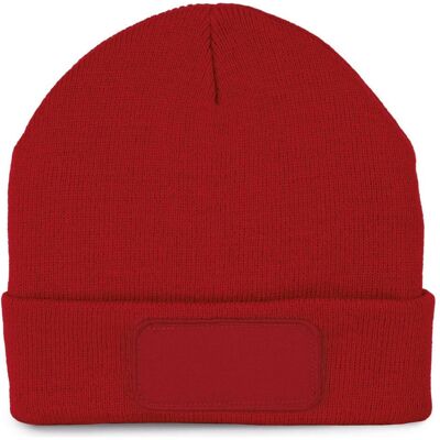 K-up, Unisex, Mütze, Recycelte Mütze mit Patch und Thinsulate-Futter, Rot, (One Size) K-up, Unisex, Mütze, Recycelte Mütze mit Patch und Thinsulate-Futter, Rot, (One Size)