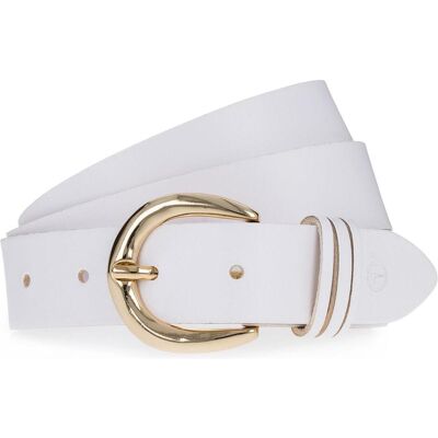 Tamaris Damen, Gürtel, Gürtel Leder, Weiss, (90) Tamaris Damen, Gürtel, Gürtel Leder, Weiss, (90)