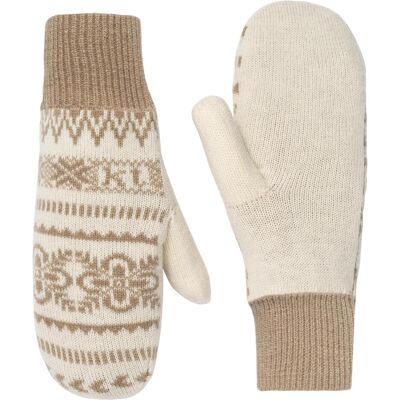Kari Traa, Damen, Handschuhe, Selma Knit, Beige, Weiss, (S) Kari Traa, Damen, Handschuhe, Selma Knit, Beige, Weiss, (S)
