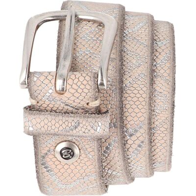 B.Belt, Damen, Gürtel, Gürtel Leder, Mehrfarbig, Silber, Beige, (80) B.Belt, Damen, Gürtel, Gürtel Leder, Mehrfarbig, Silber, Beige, (80)