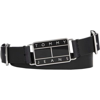 Tommy Hilfiger Damen, Gürtel, TJW Heritage Plaque AW0AW12749 0GJ 85, Schwarz, (85) Tommy Hilfiger Damen, Gürtel, TJW Heritage Plaque AW0AW12749 0GJ 85, Schwarz, (85)
