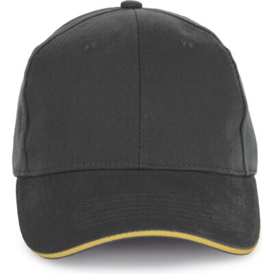 K-up, Unisex, Cap, Kappe aus Bio-Baumwolle, Grau, Gelb, (One Size) K-up, Unisex, Cap, Kappe aus Bio-Baumwolle, Grau, Gelb, (One Size)