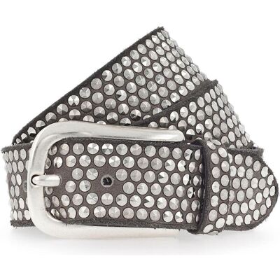 B.Belt, Damen, Gürtel, Zoe Nietengürtel, Grau B.Belt, Damen, Gürtel, Zoe Nietengürtel, Grau