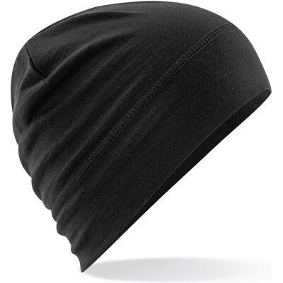 Beechfield, Unisex, Mütze, Merino Beanie, Schwarz, (One Size) Beechfield, Unisex, Mütze, Merino Beanie, Schwarz, (One Size)