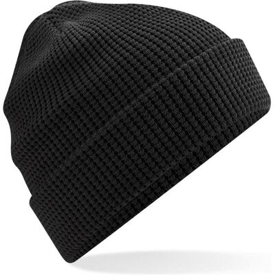 Beechfield, Unisex, Mütze, Organic Cotton Waffle Beanie, Schwarz, (One Size) Beechfield, Unisex, Mütze, Organic Cotton Waffle Beanie, Schwarz, (One Size)