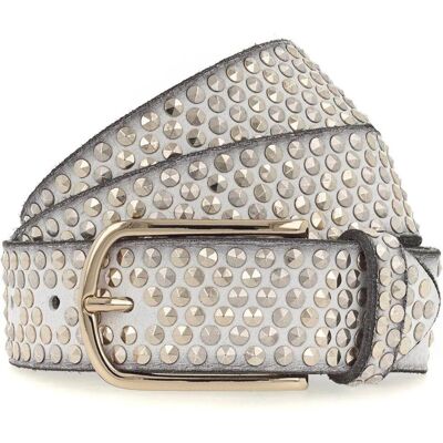 B.Belt, Damen, Gürtel, Nietengürtel Zoe Gold, Weiss, Gold, (75) B.Belt, Damen, Gürtel, Nietengürtel Zoe Gold, Weiss, Gold, (75)