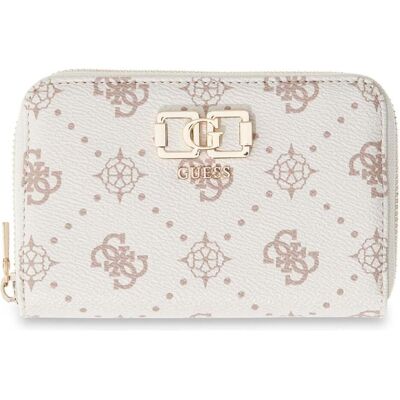 Guess Damen, Portemonnaie, Emelie Logo SLG Zip Around Wallet, Beige Guess Damen, Portemonnaie, Emelie Logo SLG Zip Around Wallet, Beige