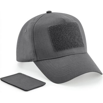 Beechfield, Unisex, Cap, Kappe mit abnehmbarem Patch, Grau, (One Size) Beechfield, Unisex, Cap, Kappe mit abnehmbarem Patch, Grau, (One Size)