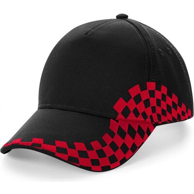 Beechfield, Unisex, Cap, Grand Prix, Schwarz, Rot, Mehrfarbig, (One Size) Beechfield, Unisex, Cap, Grand Prix, Schwarz, Rot, Mehrfarbig, (One Size)