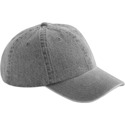 Beechfield, Unisex, Cap, Denim Cap, Grau, (One Size) Beechfield, Unisex, Cap, Denim Cap, Grau, (One Size)