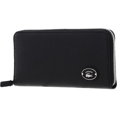 Lacoste, Damen, Portemonnaie, Origin Croc Zip Wallet, Schwarz Lacoste, Damen, Portemonnaie, Origin Croc Zip Wallet, Schwarz
