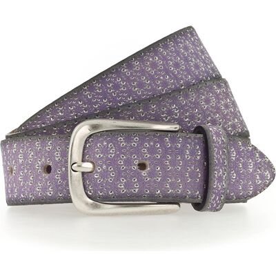 B.Belt, Damen, Gürtel, Gürtel Leder, Violett, Silber, (80) B.Belt, Damen, Gürtel, Gürtel Leder, Violett, Silber, (80)
