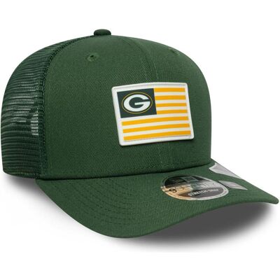New Era, Herren, Cap, 9Seventy Stretch-Snap Cap - Flag Green Bay Packers, Grün New Era, Herren, Cap, 9Seventy Stretch-Snap Cap - Flag Green Bay Packers, Grün