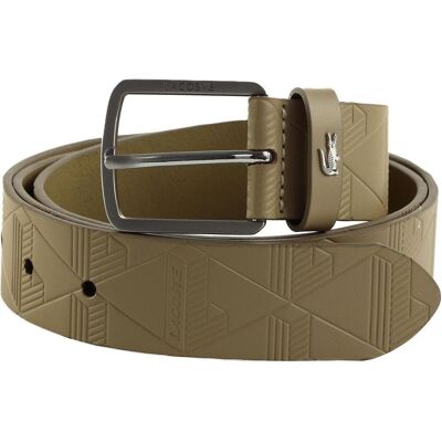Lacoste, Herren, Gürtel, Monogramme Embossed Belt, Beige Lacoste, Herren, Gürtel, Monogramme Embossed Belt, Beige