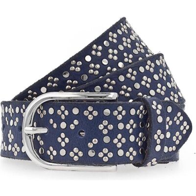 B.Belt, Damen, Gürtel, Tini Silver Leather Belt, Blau, (85) B.Belt, Damen, Gürtel, Tini Silver Leather Belt, Blau, (85)