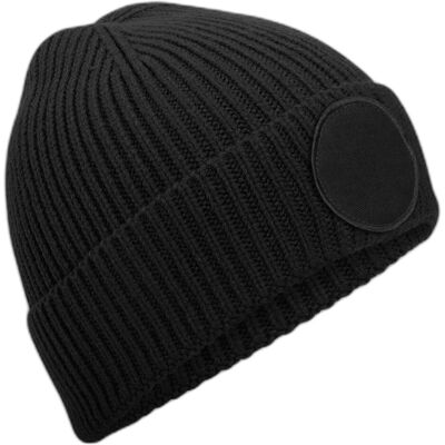 Beechfield, Unisex, Mütze, Circular Fashion Patch Beanie, Schwarz, (One Size) Beechfield, Unisex, Mütze, Circular Fashion Patch Beanie, Schwarz, (One Size)