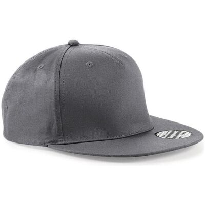 Beechfield, Unisex, Cap, 5 Panel Snapback Rapper Cap, Grau, (One Size) Beechfield, Unisex, Cap, 5 Panel Snapback Rapper Cap, Grau, (One Size)