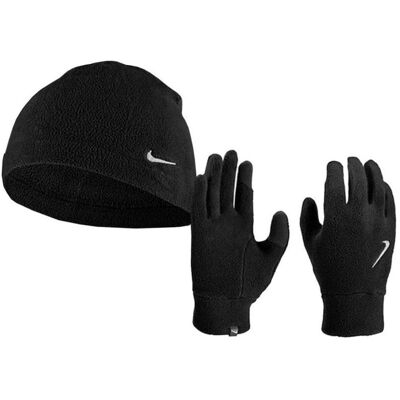 Nike Damen, Handschuhe, Dri-Fit Fleece-Mützenhandschuhe, Schwarz, (L, XL) Nike Damen, Handschuhe, Dri-Fit Fleece-Mützenhandschuhe, Schwarz, (L, XL)