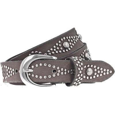 B.Belt, Damen, Gürtel, Svana Ledergürtel, Grau B.Belt, Damen, Gürtel, Svana Ledergürtel, Grau