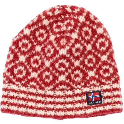 Devold, Unisex, Mütze, Svalbard Wool Beanie, Weiss, Rot Devold, Unisex, Mütze, Svalbard Wool Beanie, Weiss, Rot