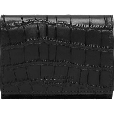 Liebeskind Berlin, Damen, Portemonnaie, Portemonnaie Geldbörse aus Leder in Kroko-Optik, Schwarz Liebeskind Berlin, Damen, Portemonnaie, Portemonnaie Geldbörse aus Leder in Kroko-Optik, Schwarz