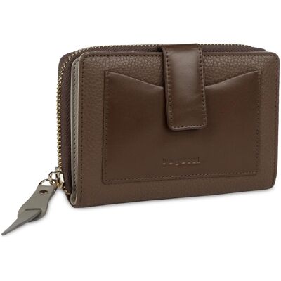 Bugatti Damen, Portemonnaie, Viola Ladies Zip Wallet, Grau, Braun Bugatti Damen, Portemonnaie, Viola Ladies Zip Wallet, Grau, Braun