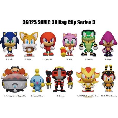Monogram, Schlüsselanhänger, Sonic - The Hedgehog 3D PVC-Taschenanhänger Series 3 Display (24) Monogram, Schlüsselanhänger, Sonic - The Hedgehog 3D PVC-Taschenanhänger Series 3 Display (24)