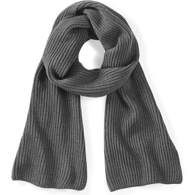 Beechfield, Unisex, Schal, Metro Knitted Scarf, Grau Beechfield, Unisex, Schal, Metro Knitted Scarf, Grau
