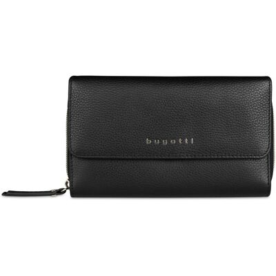 Bugatti Damen, Portemonnaie, Emilia Geldbörse RFID Schutz Leder 11 cm, Schwarz Bugatti Damen, Portemonnaie, Emilia Geldbörse RFID Schutz Leder 11 cm, Schwarz