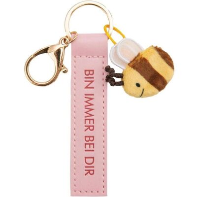Magni, Unisex, Schlüsselanhänger, NICI Schlüsselanhänger Bin immer bei dir Kunstlederband mit Biene rosa 10cm, Gelb, Rosa Magni, Unisex, Schlüsselanhänger, NICI Schlüsselanhänger Bin immer bei dir Kunstlederband mit Biene rosa 10cm, Gelb, Rosa