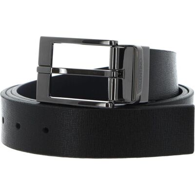Valentino, Herren, Gürtel, Icaro Classic Men's Belt, Schwarz, Blau Valentino, Herren, Gürtel, Icaro Classic Men's Belt, Schwarz, Blau