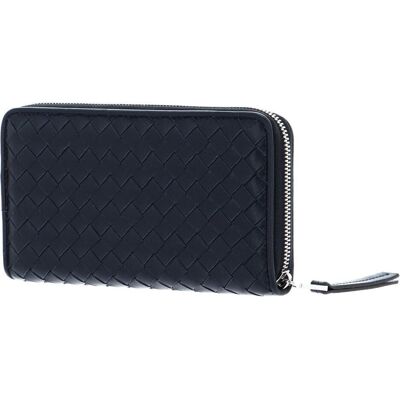 Abro, Damen, Portemonnaie, Leather Piuma Weaving Zip Wallet, Blau Abro, Damen, Portemonnaie, Leather Piuma Weaving Zip Wallet, Blau