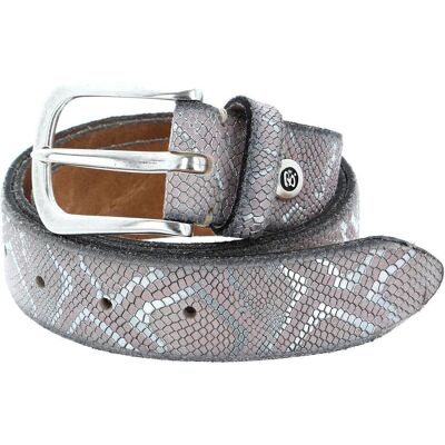 B.Belt, Damen, Gürtel, Sabia Ledergürtel, Rosa, Silber B.Belt, Damen, Gürtel, Sabia Ledergürtel, Rosa, Silber