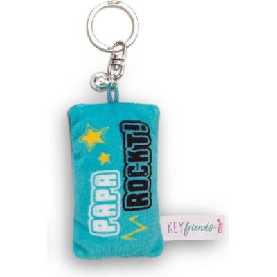 Magni, Unisex, Schlüsselanhänger, NICI Schlüsselanhänger Mini Plüschkissen Papa rockt! mit Glöckchen 8cm, Mehrfarbig Magni, Unisex, Schlüsselanhänger, NICI Schlüsselanhänger Mini Plüschkissen Papa rockt! mit Glöckchen 8cm, Mehrfarbig