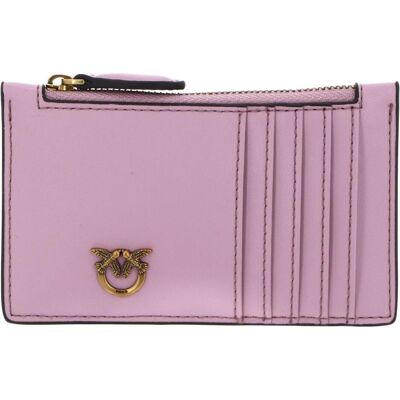 Pinko, Damen, Portemonnaie, Airone Cardholder, Gold, Rosa Pinko, Damen, Portemonnaie, Airone Cardholder, Gold, Rosa