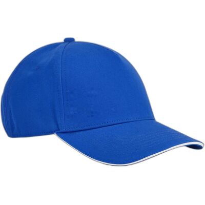 Beechfield, Unisex, Cap, EarthAware Classic Organic Cotton 5 Panel Cap - Sandwich Peak, Mehrfarbig, Weiss, Blau, (One Size) Beechfield, Unisex, Cap, EarthAware Classic Organic Cotton 5 Panel Cap - Sandwich Peak, Mehrfarbig, Weiss, Blau, (One Size)