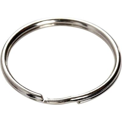 Creativ Company, Schlüsselanhänger, Schlüsselringe 30mm, Set mit 6 Stück, aus Metall, Silber Creativ Company, Schlüsselanhänger, Schlüsselringe 30mm, Set mit 6 Stück, aus Metall, Silber