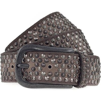 B.Belt, Damen, Gürtel, Zoe Black Leather Belt, Grau B.Belt, Damen, Gürtel, Zoe Black Leather Belt, Grau