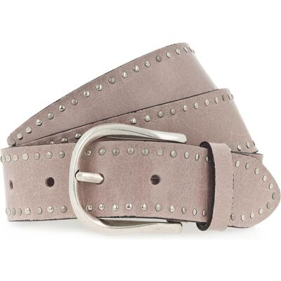 B.Belt, Damen, Gürtel, Nietengürtel Leder, Rosa, (85) B.Belt, Damen, Gürtel, Nietengürtel Leder, Rosa, (85)